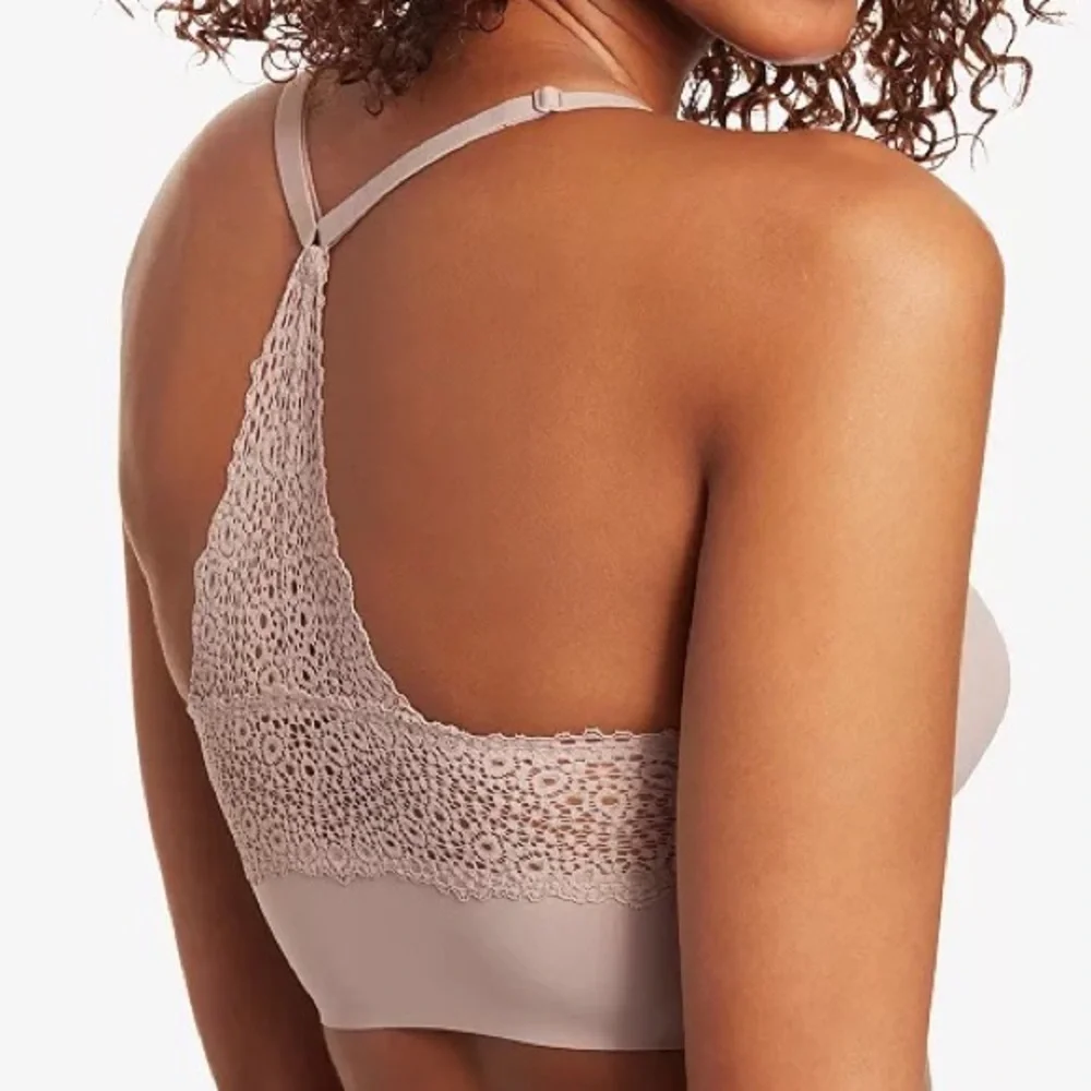 SALE Wirefree Lined Racerback Bra in Smoky Blue - Picture 7 of 9